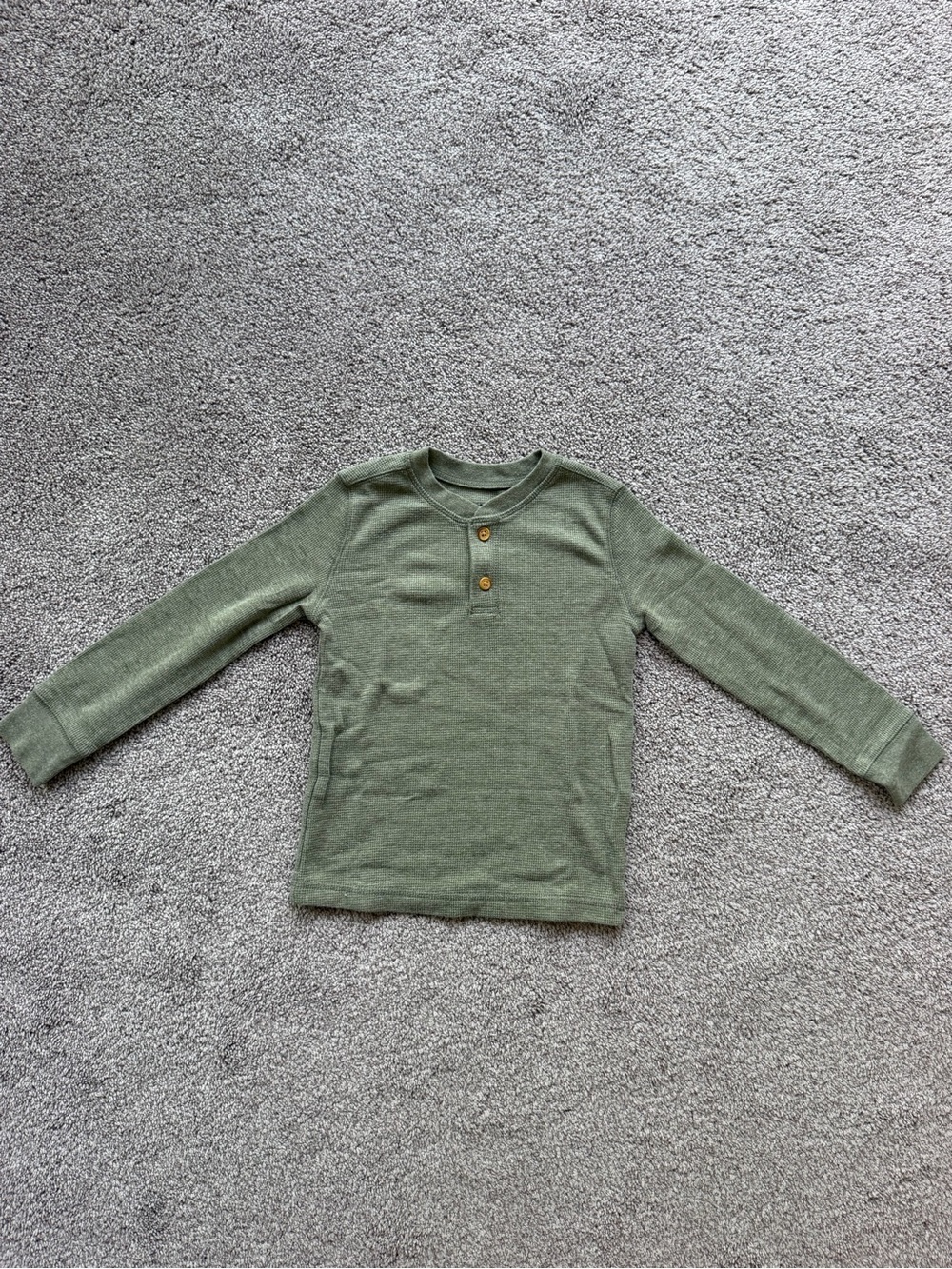 jumping beans Olive Green Long-Sleeve Henley Tee